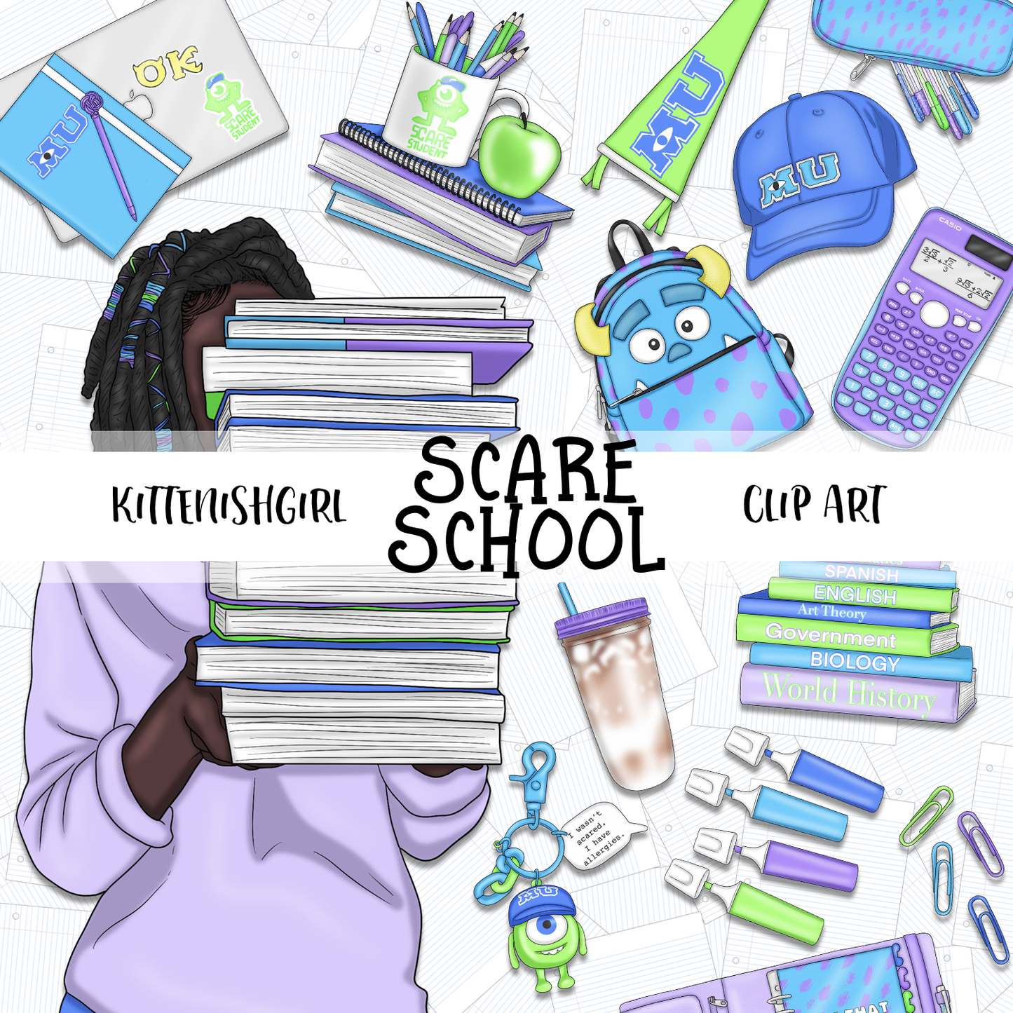 Scare School // Clip Art Bundle