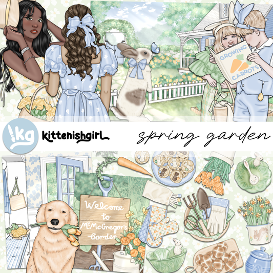 Spring Garden // Clip Art