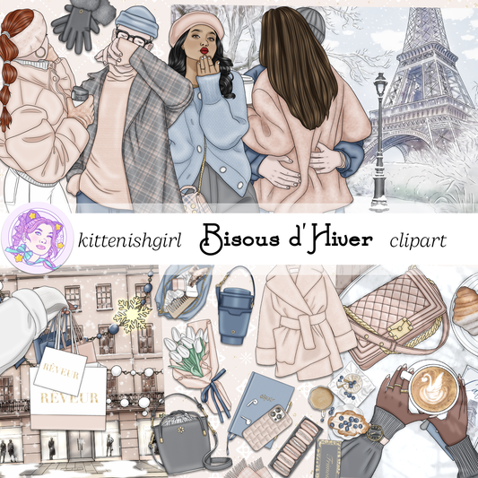 Bisous d'Hiver // Clip Art