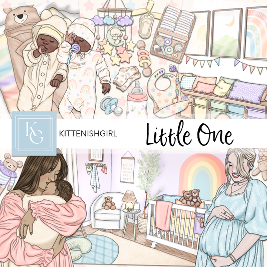 Little One - Rainbow // Clip Art