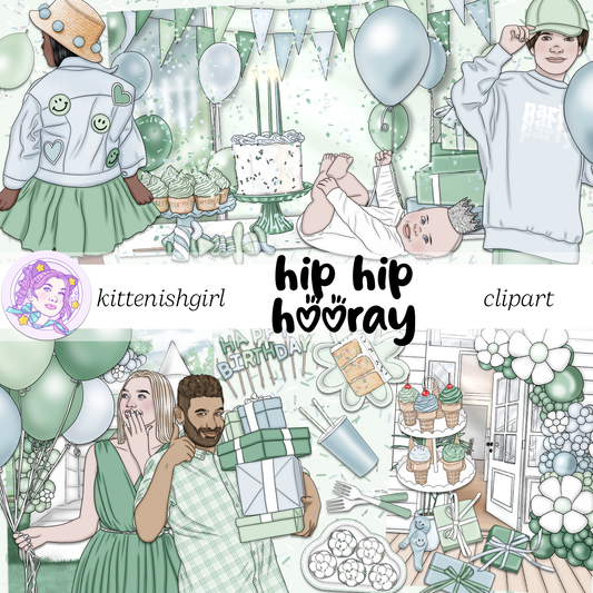 Hip Hip Hooray - Cool // Clip Art