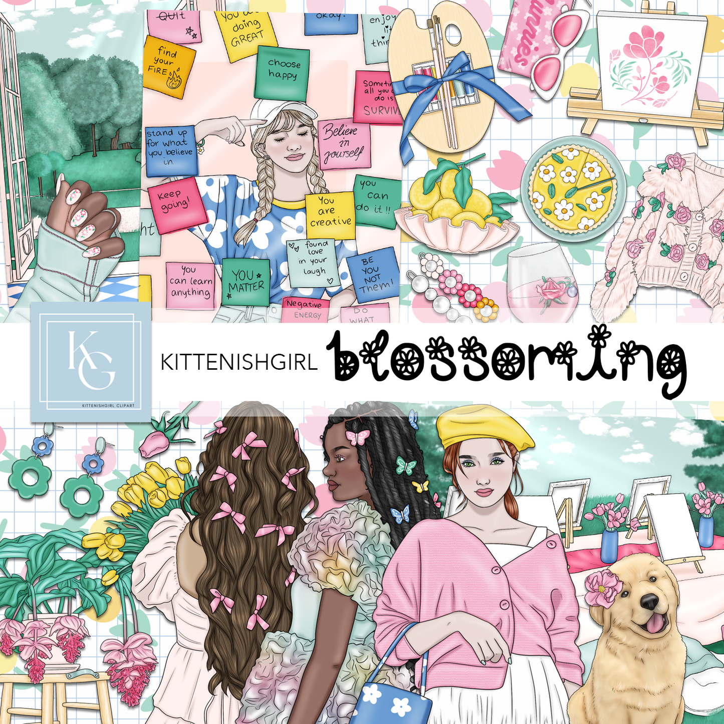 Blossoming // Clip Art
