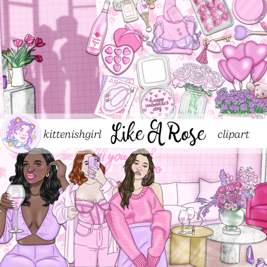 Like A Rose // Clip Art