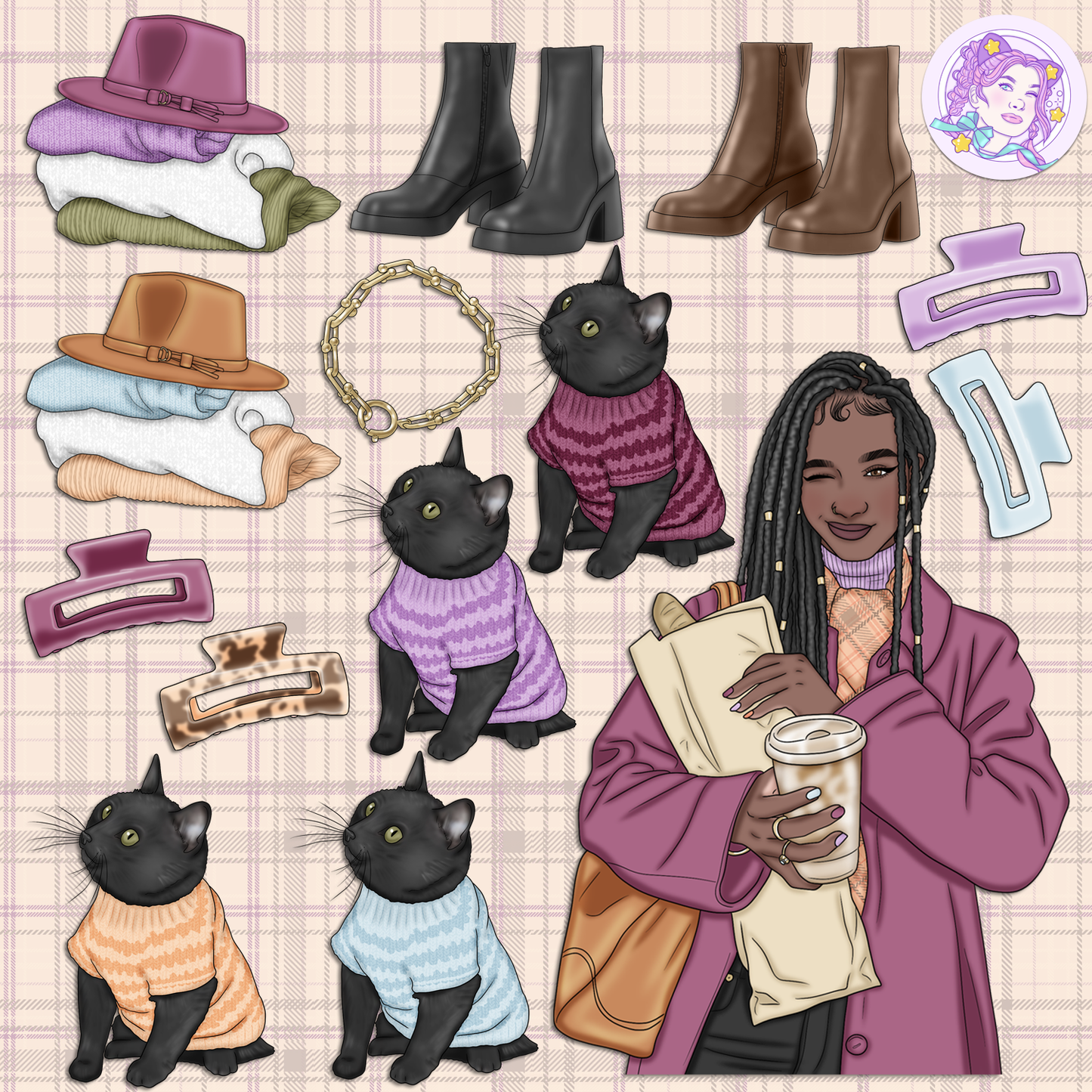 Autumn Walk // Clip Art