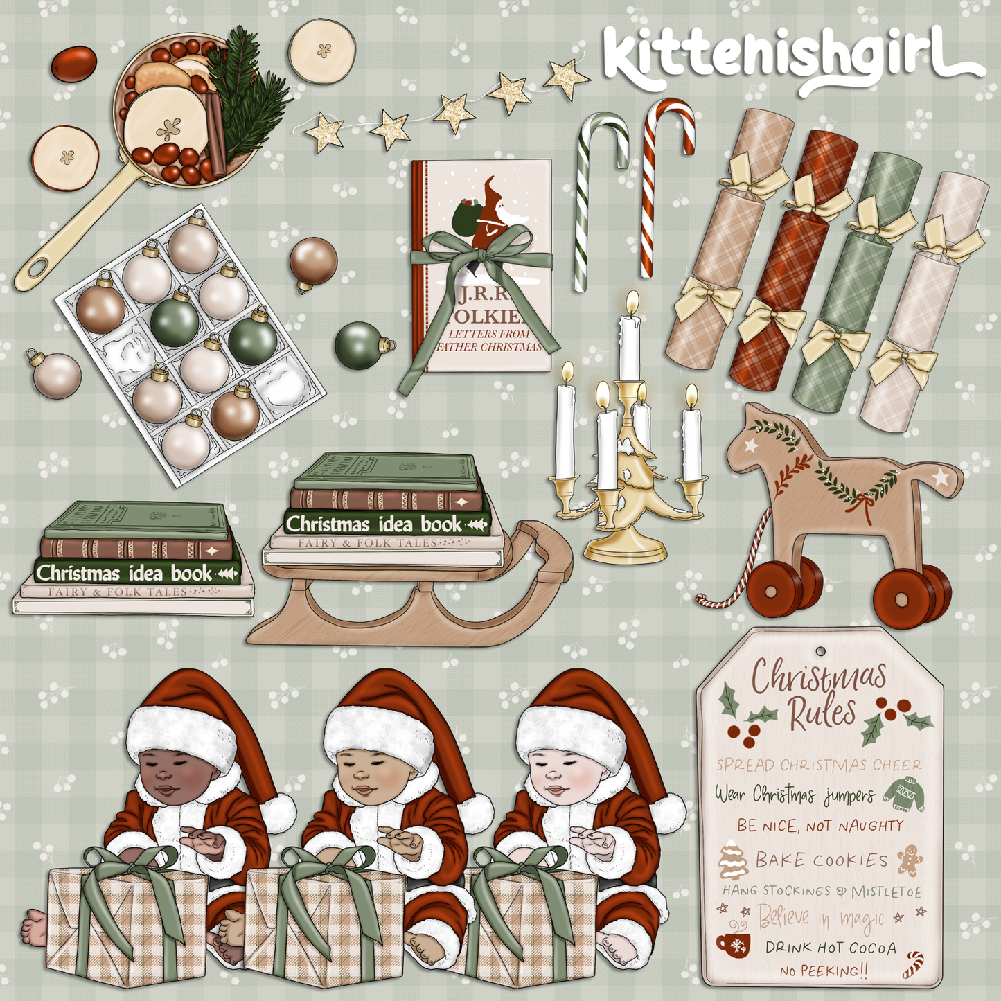 Vintage Christmas // Clip Art