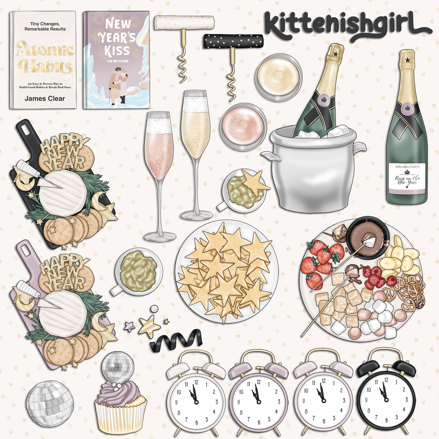 Resolutions - Purple // Clip Art