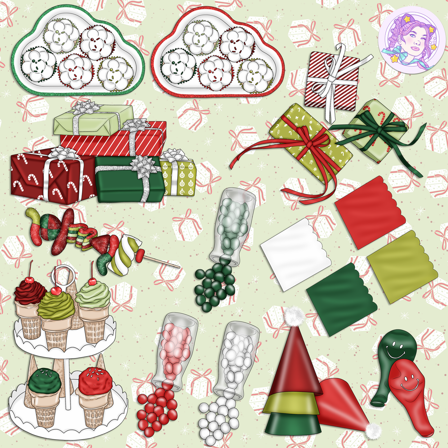 Hip Hip Hooray - Xmas // Clip Art