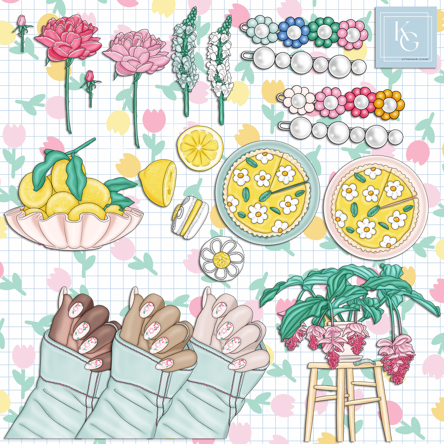 Blossoming // Clip Art