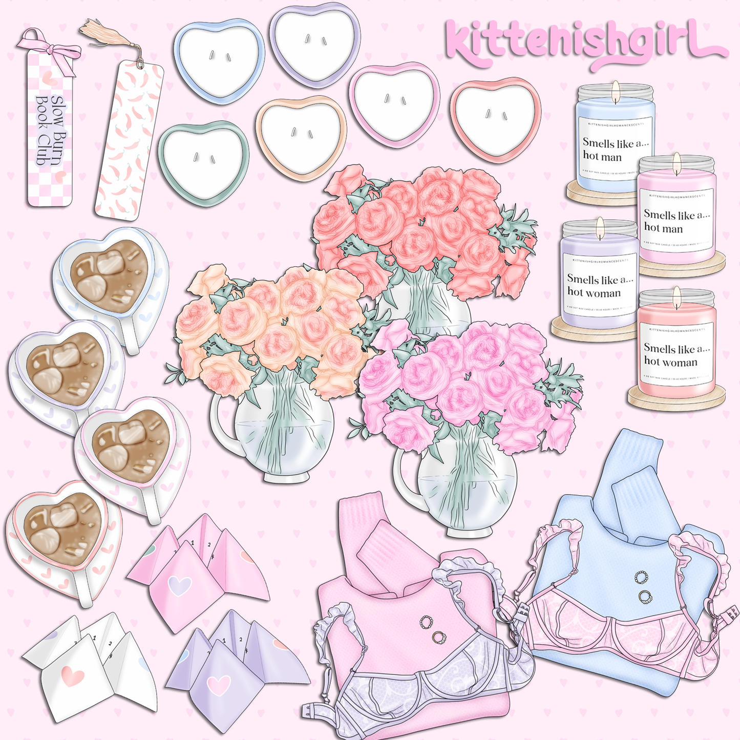 Romance Fan // Clip Art