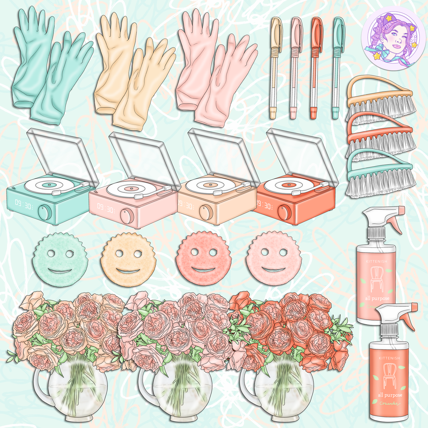 Squeaky Clean // Clip Art