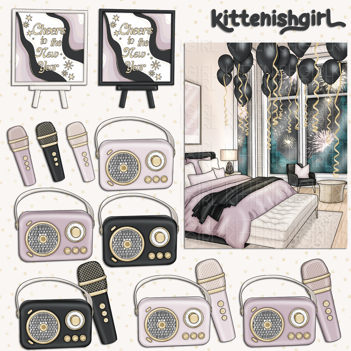 Resolutions - Purple // Clip Art