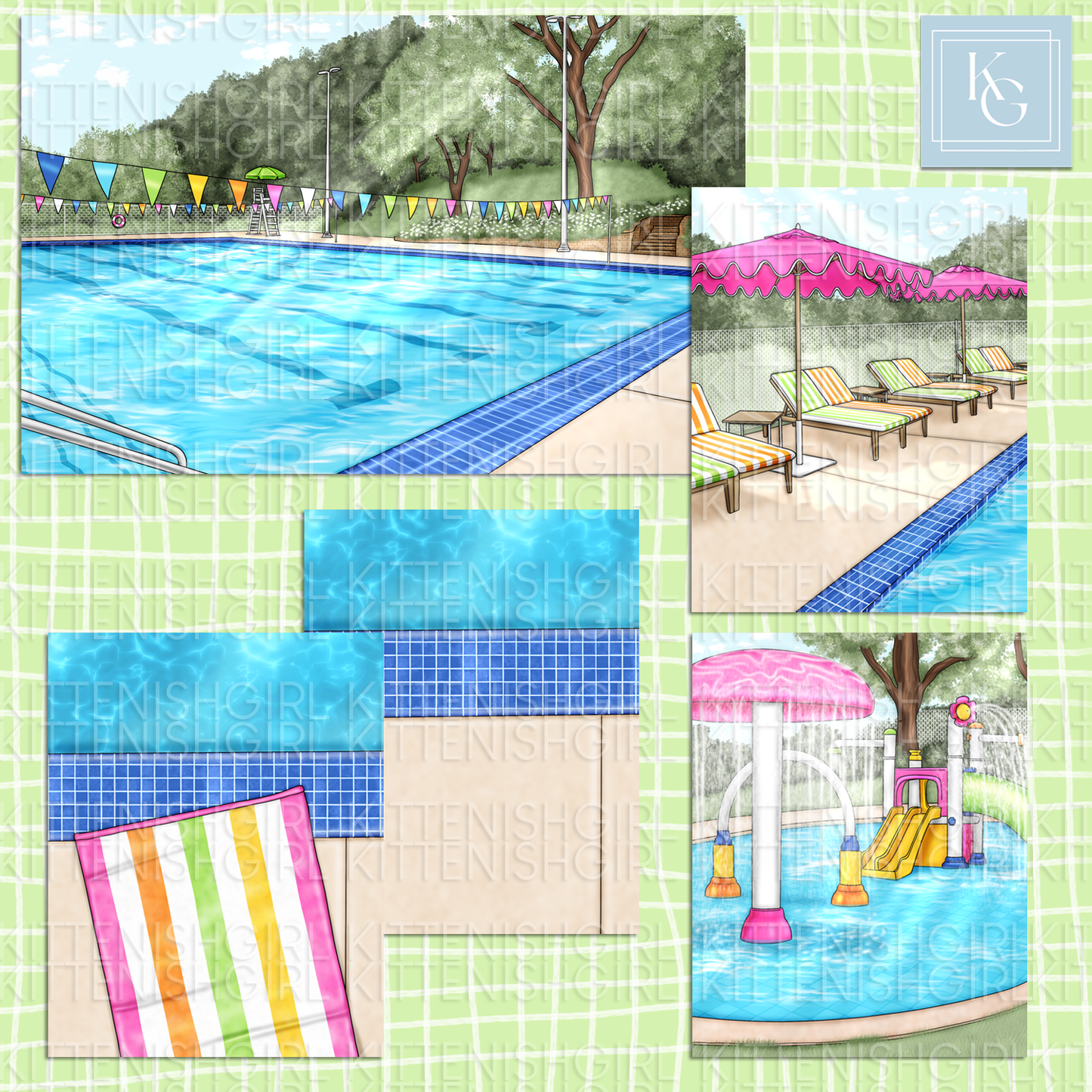 Poolside // Clip Art