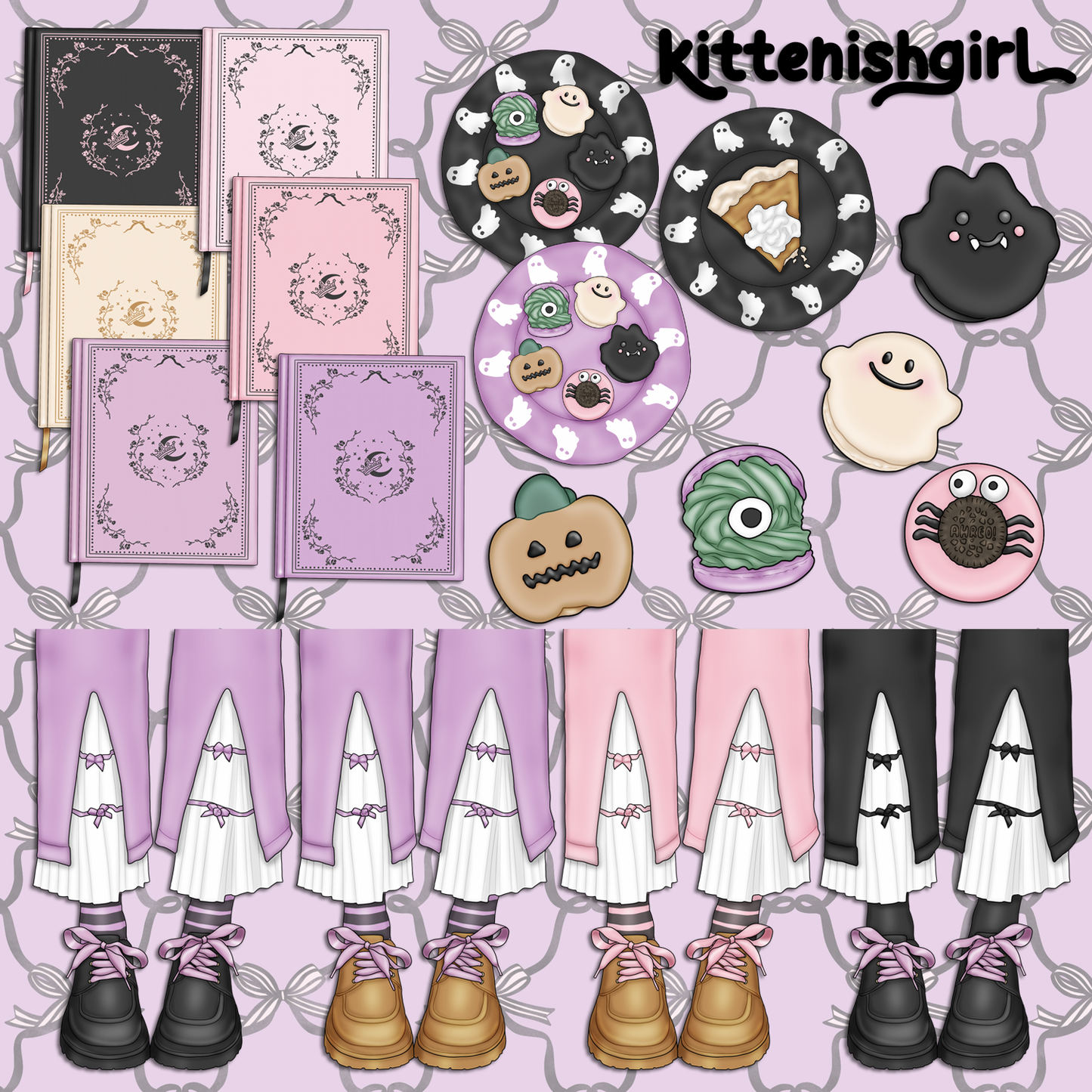 Black Cat Cafe // Clip Art