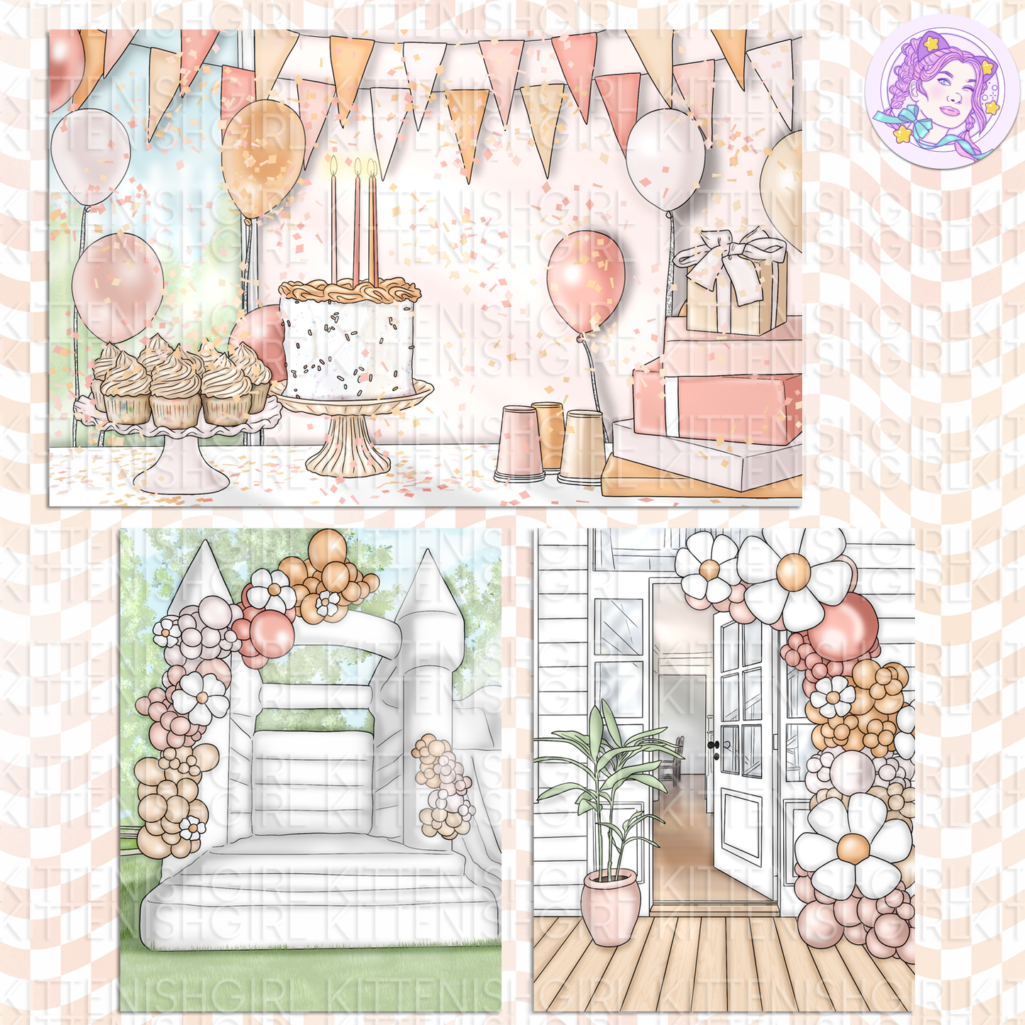Hip Hip Hooray - Peach // Clip Art