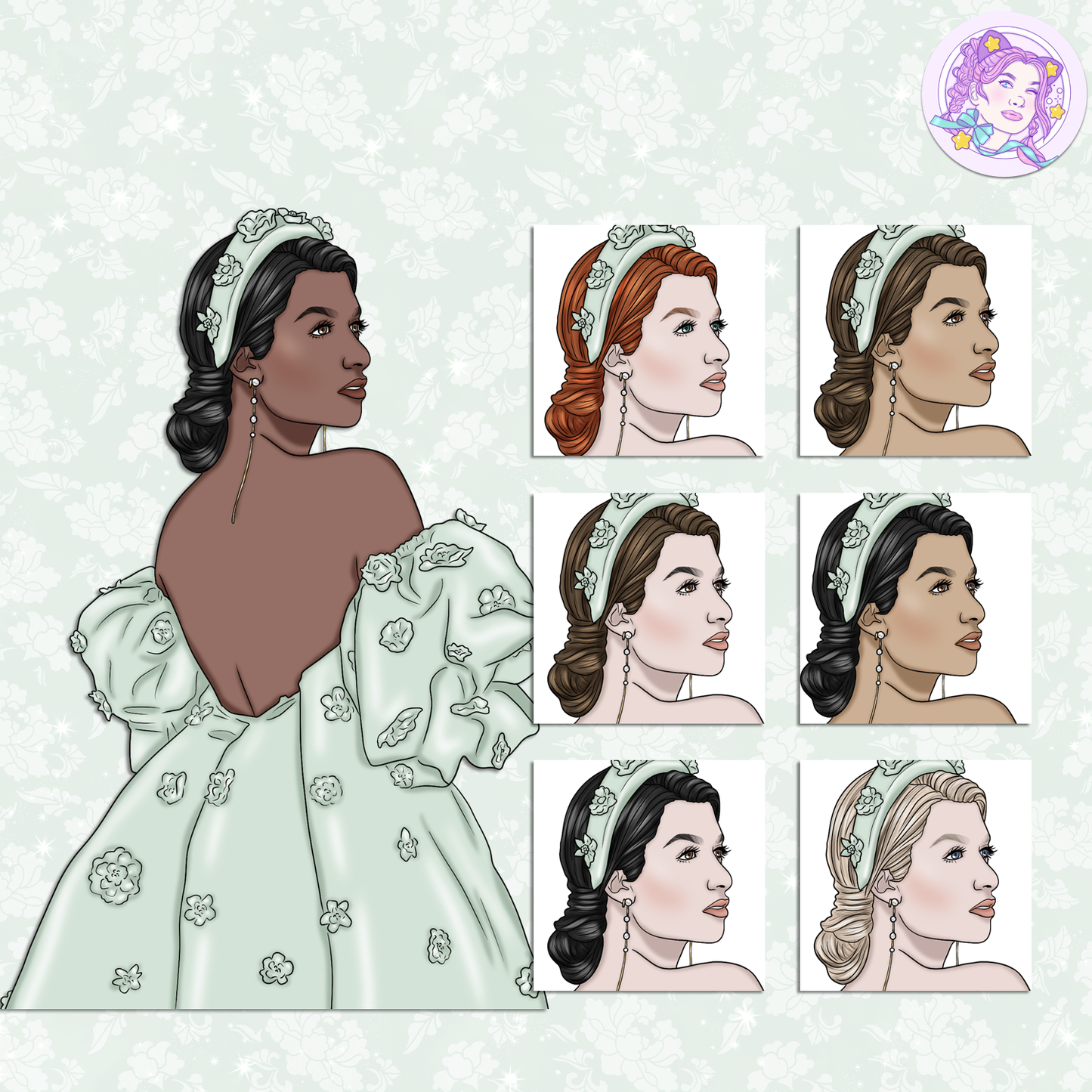 Tinsel - Mint // Clip Art