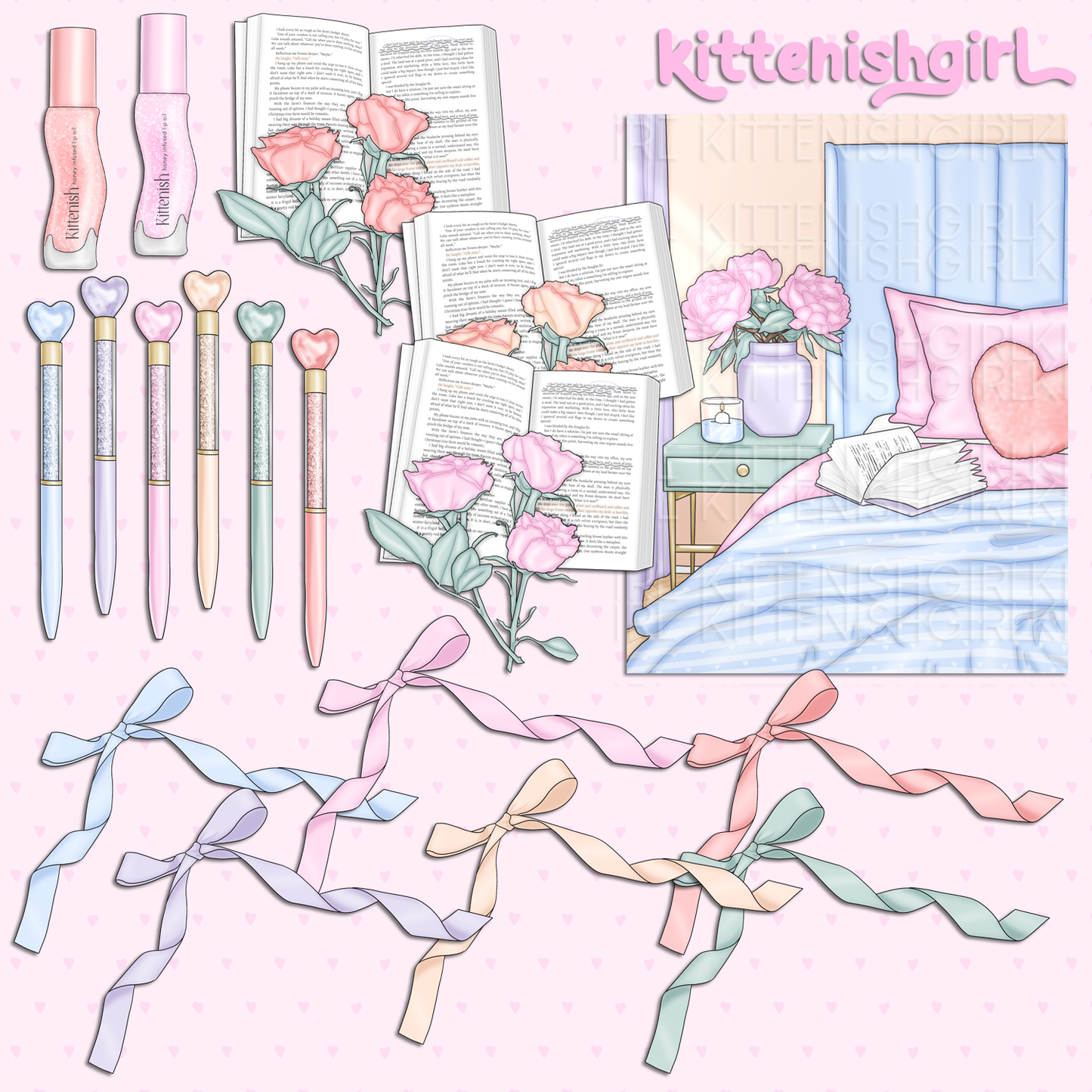 Romance Fan // Clip Art