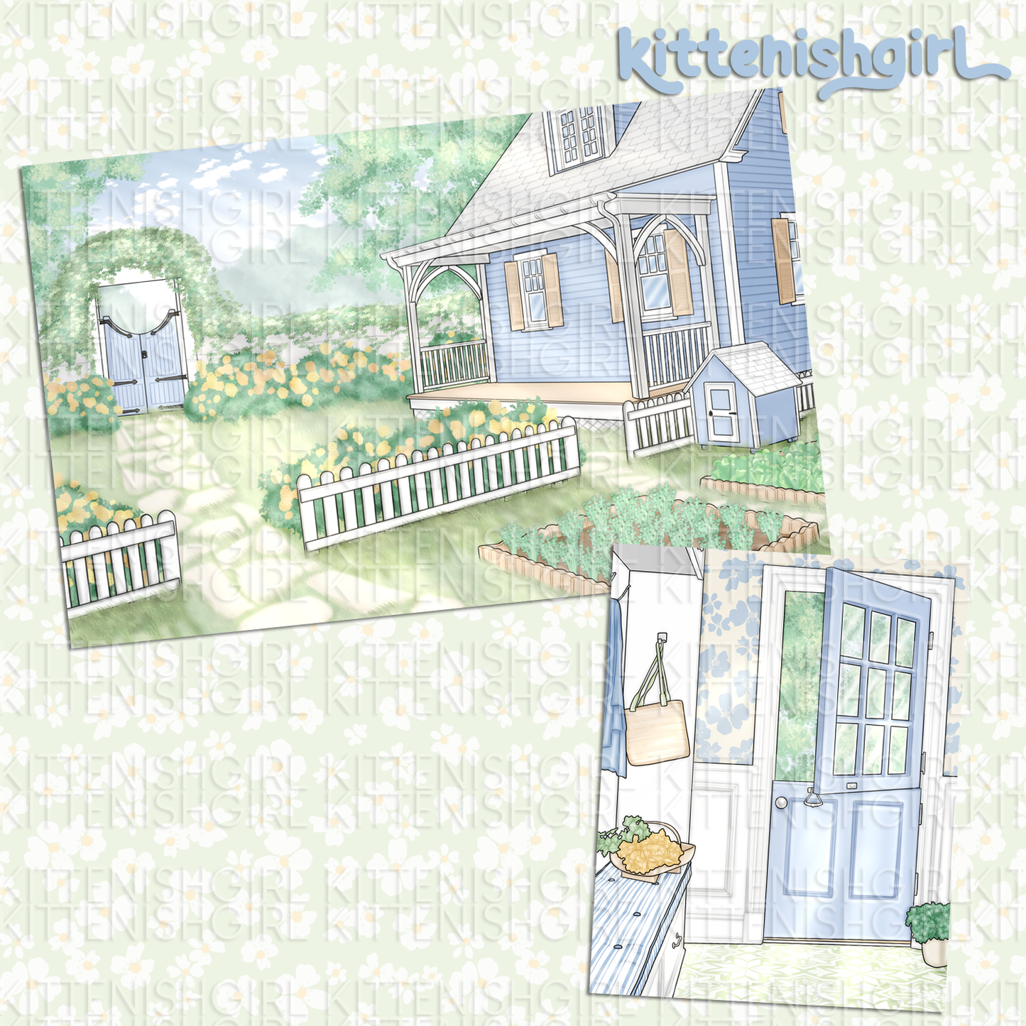 Spring Garden // Clip Art