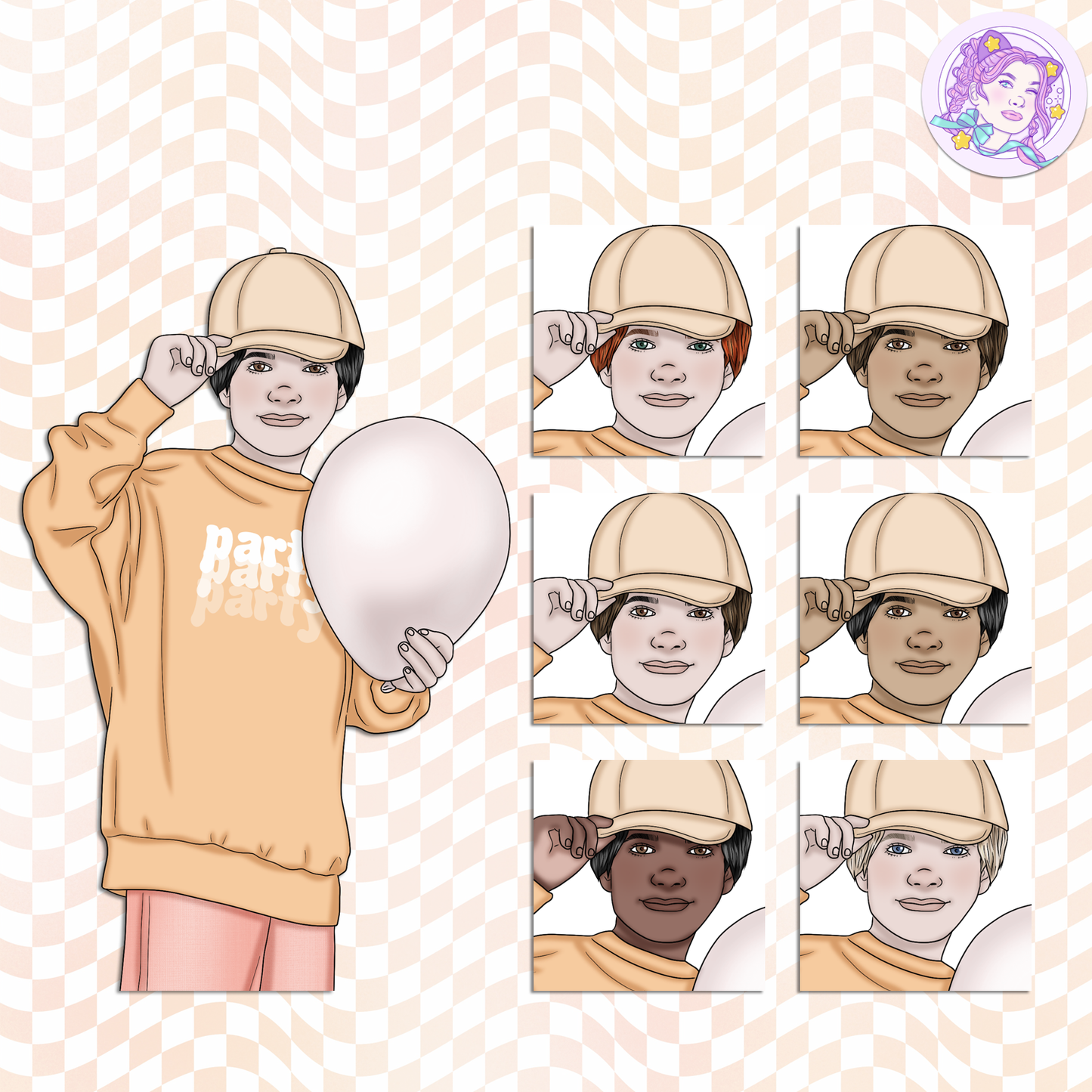 Hip Hip Hooray - Peach // Clip Art