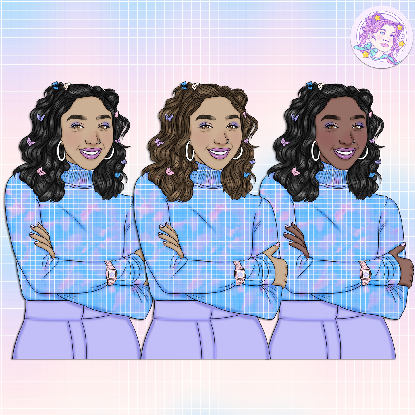 Moonlight Gamer // Clip Art