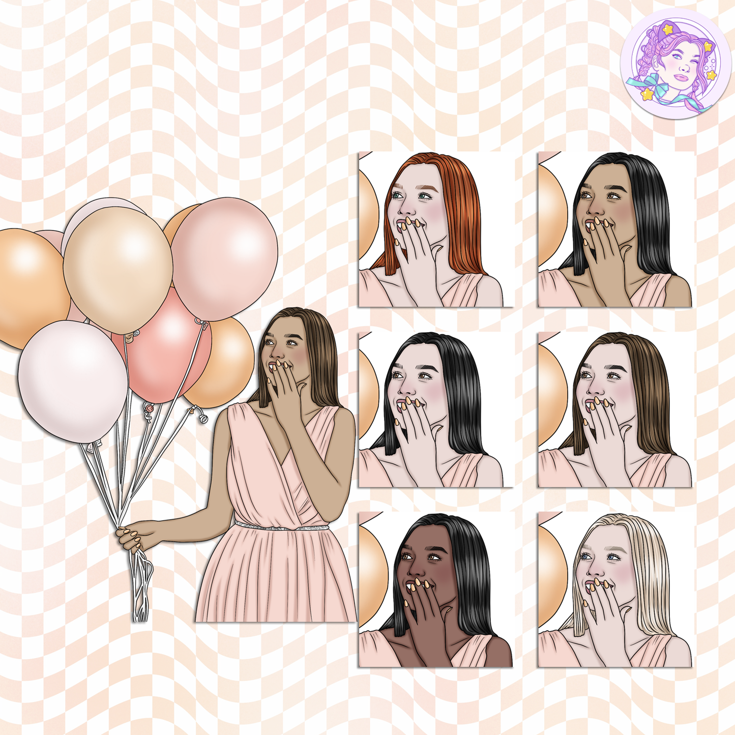 Hip Hip Hooray - Peach // Clip Art