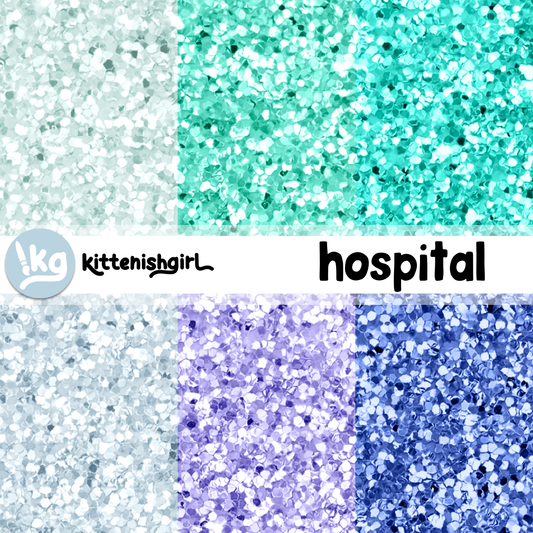 Hospital // Glitter Digital Papers