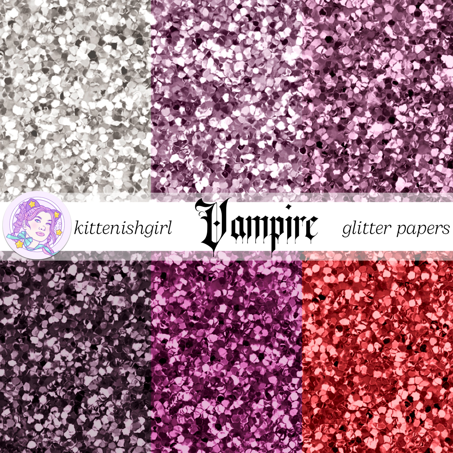 Vampire // Glitter Digital Papers
