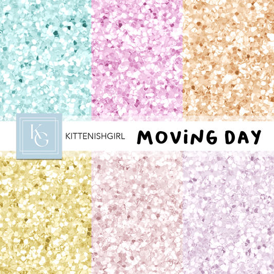 Moving Day // Glitter Digital Papers
