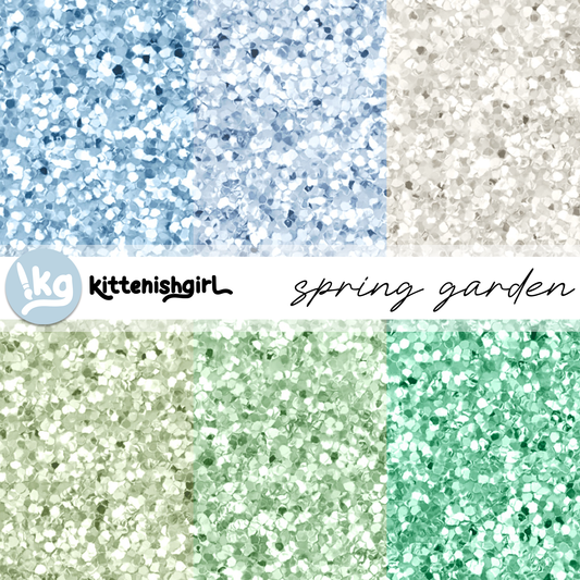 Spring Garden // Glitter Digital Papers