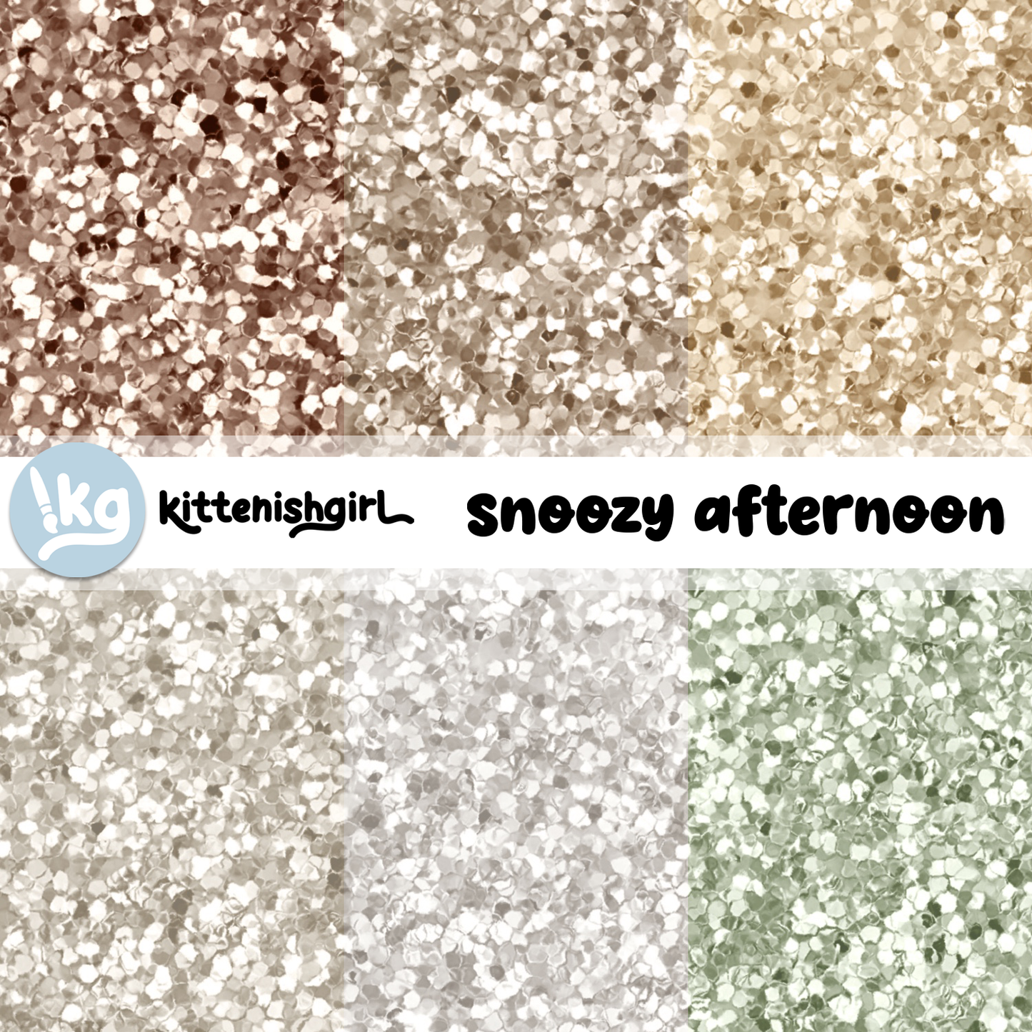 Snoozy Afternoon // Glitter Digital Papers