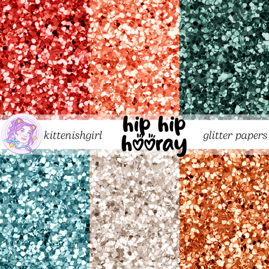 Hip Hip Hooray - Fall // Glitter Digital Papers