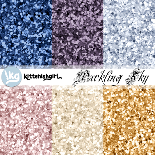 Darkling Sky // Glitter Digital Papers