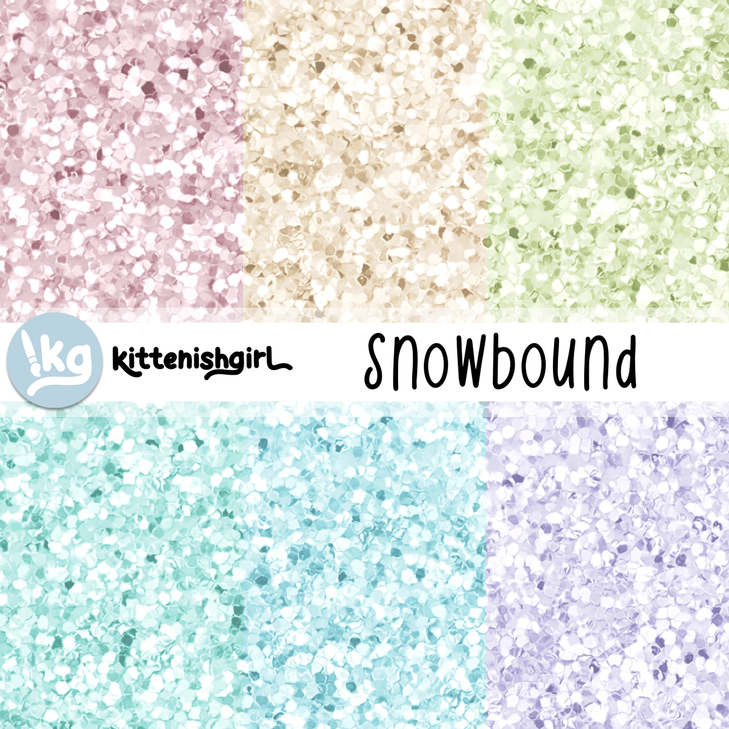 Snowbound // Glitter Digital Papers