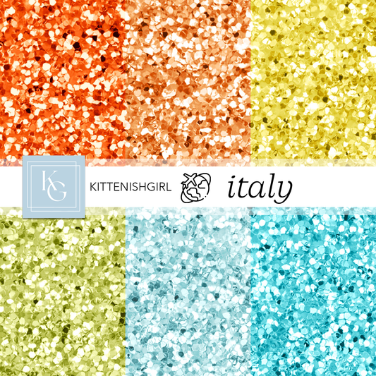 Italy // Glitter Digital Papers