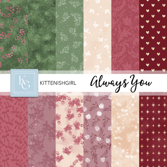 Always You - Berry // Digital Papers