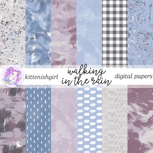 Walking in the Rain // Digital Papers