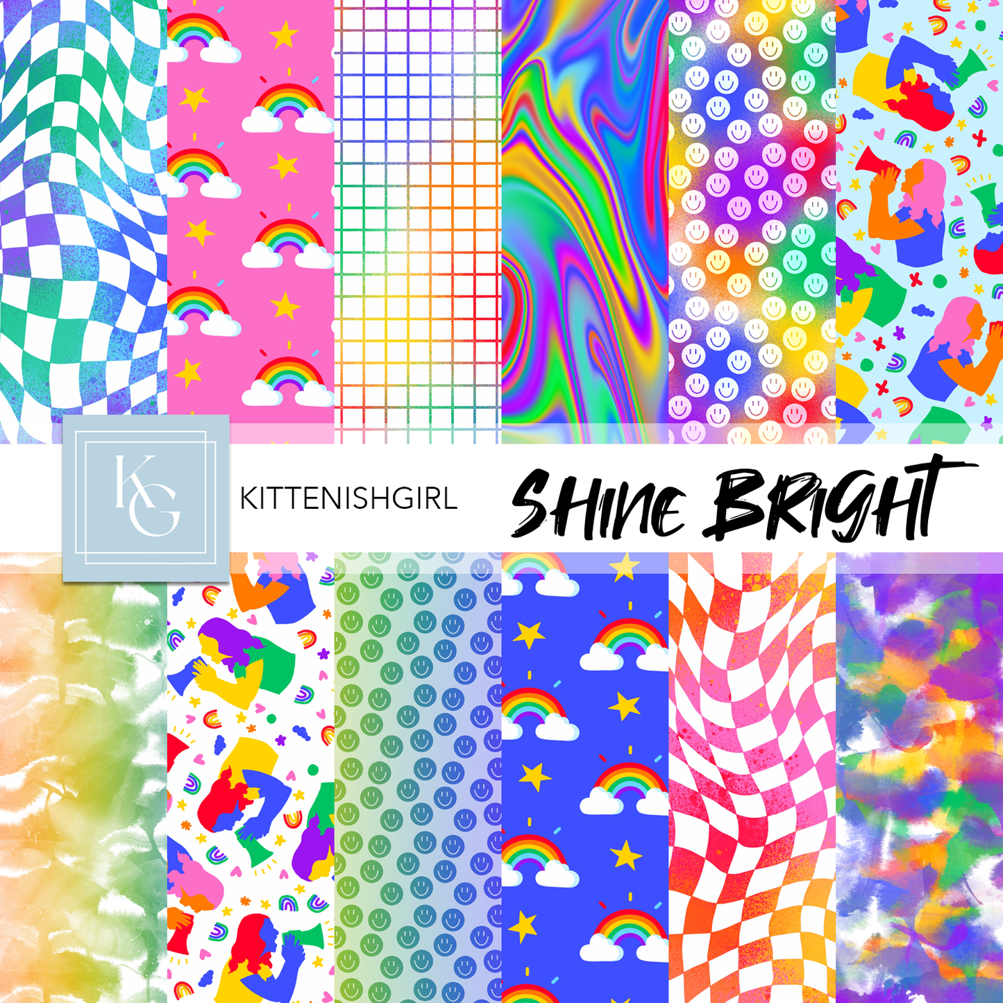 Shine Bright // Digital Papers