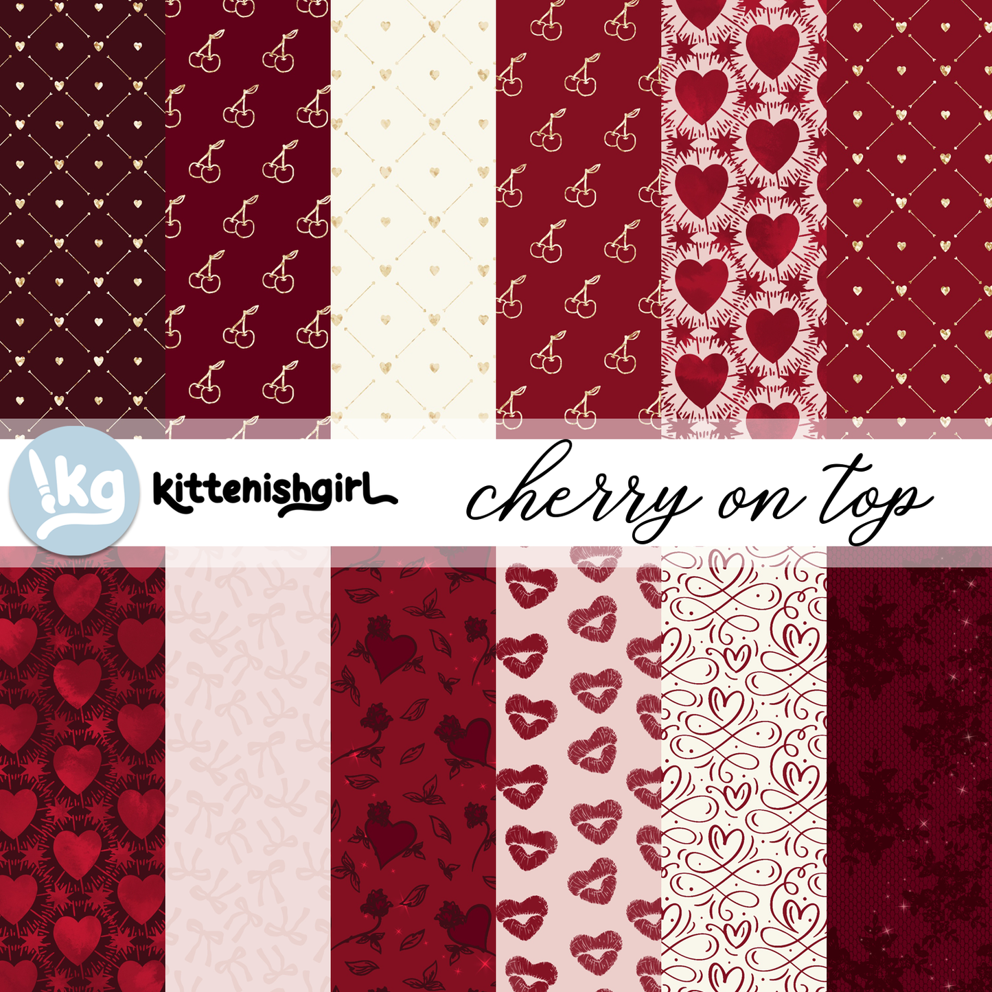 Cherry On Top // Digital Papers