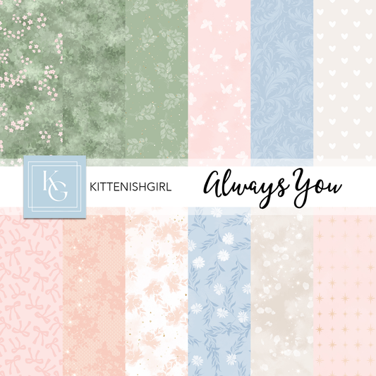 Always You - Pastel // Digital Papers