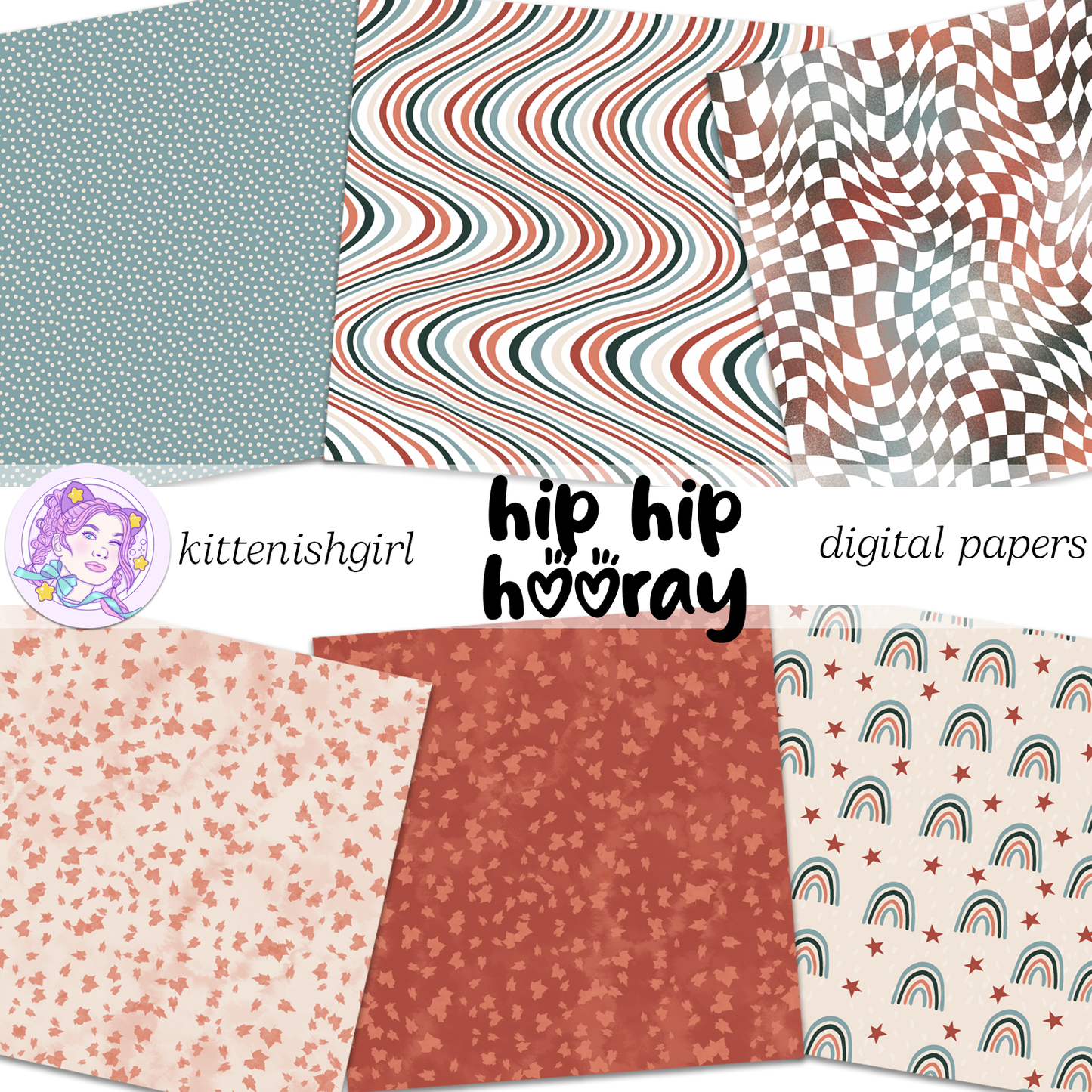 Hip Hip Hooray - Fall // Digital Papers