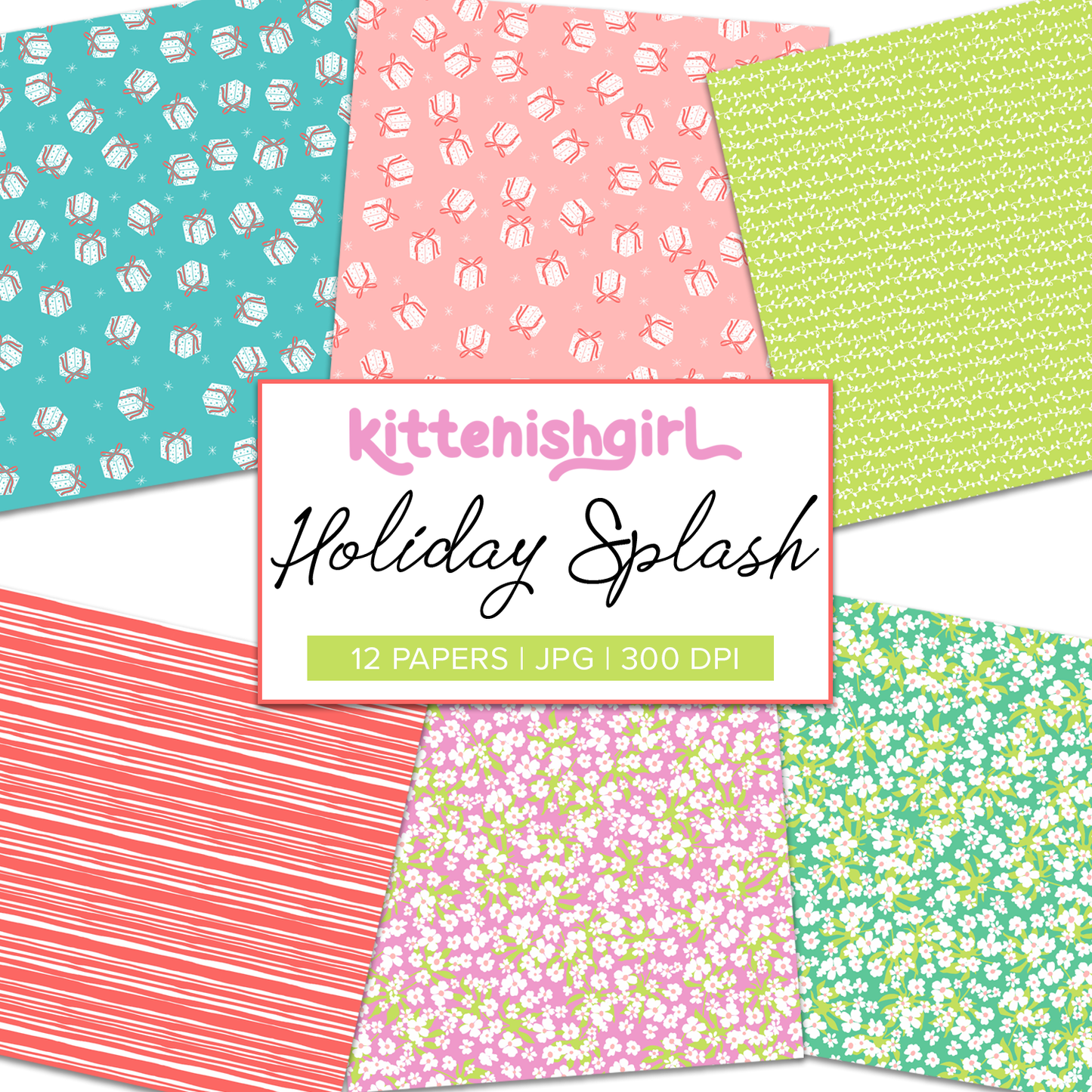 Holiday Splash // Digital Papers
