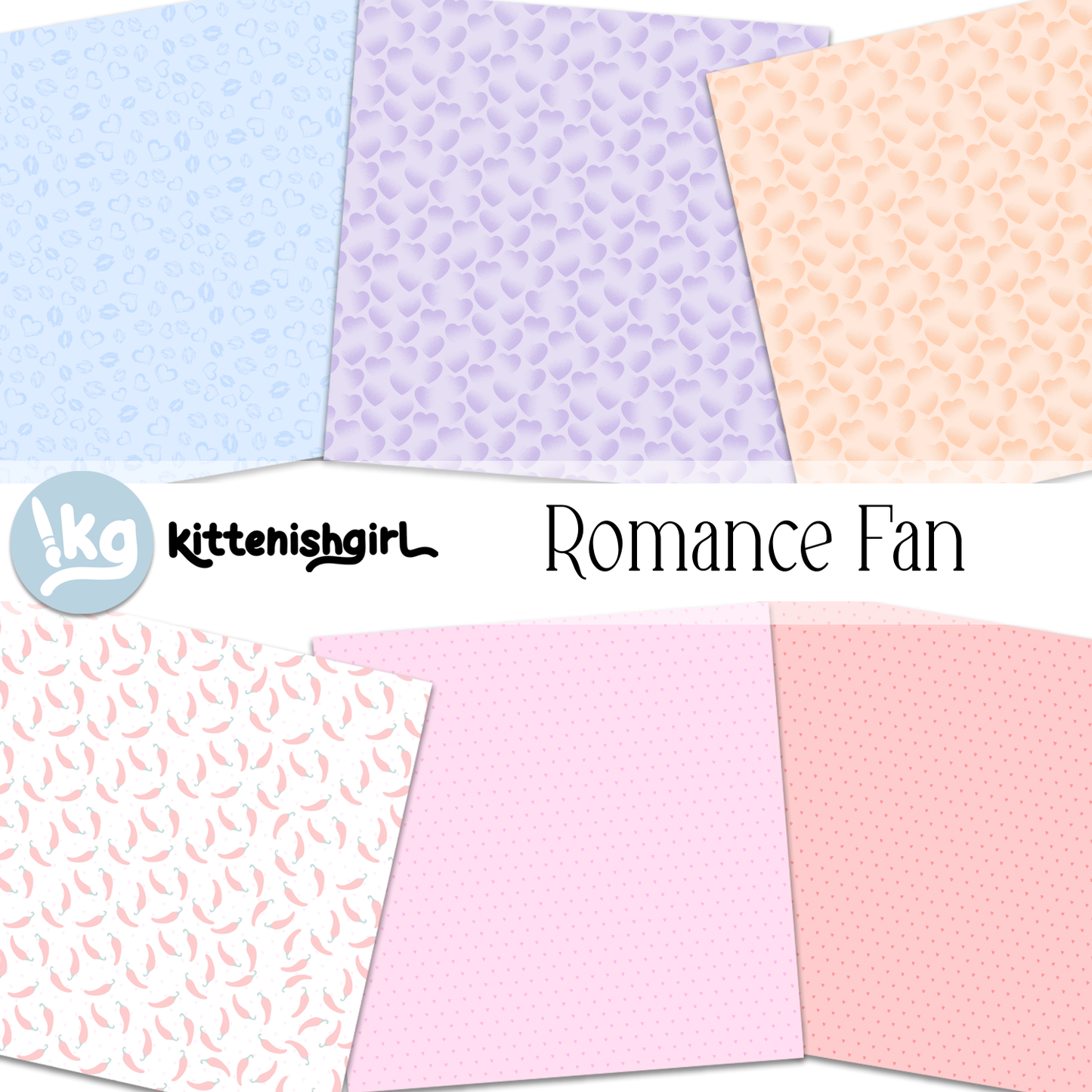 Romance Fan // Digital Papers