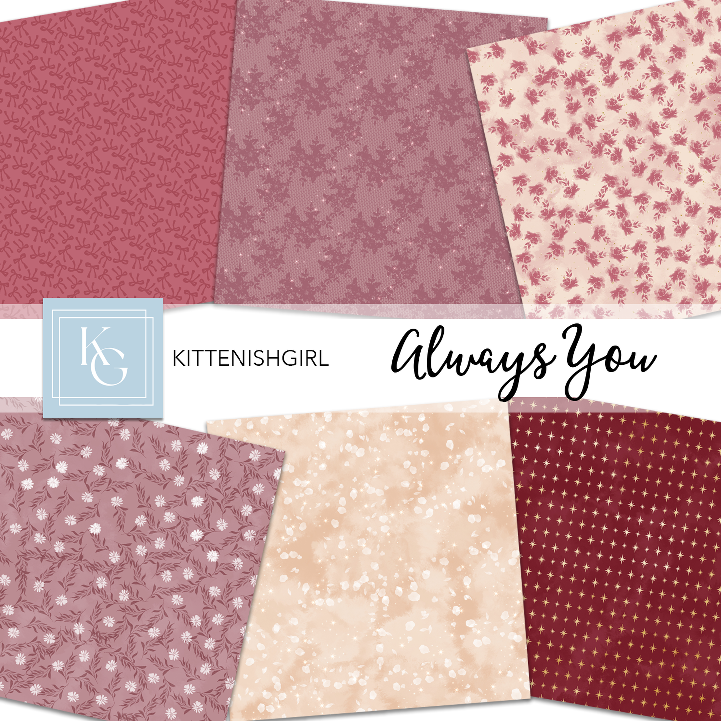 Always You - Berry // Digital Papers