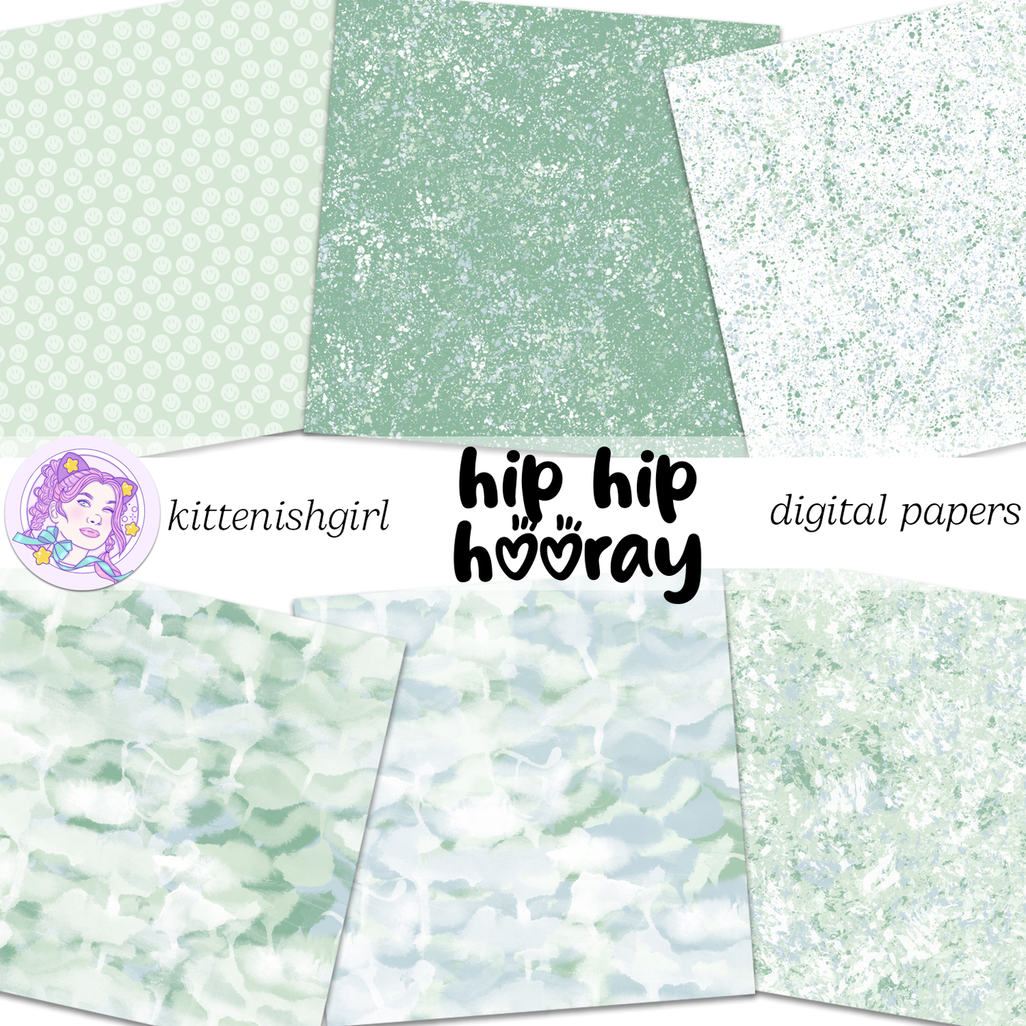 Hip Hip Hooray - Cool // Digital Papers
