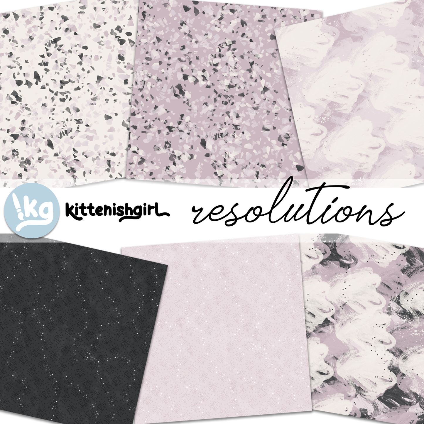 Resolutions - Purple // Digital Papers