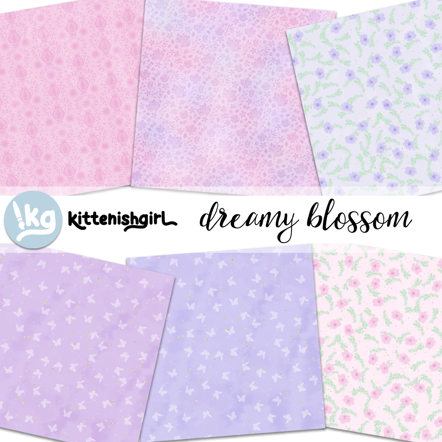 Dreamy Blossom // Digital Papers