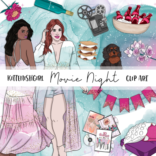 Movie Night // Clip Art