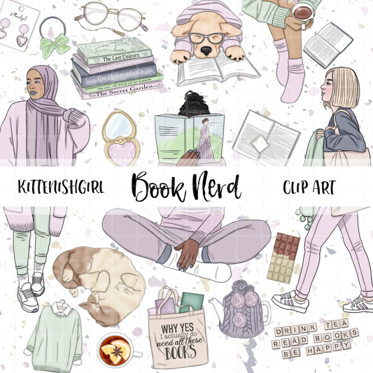 Book Nerd // Clip Art