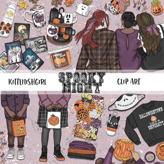 Spooky Night // Clip Art