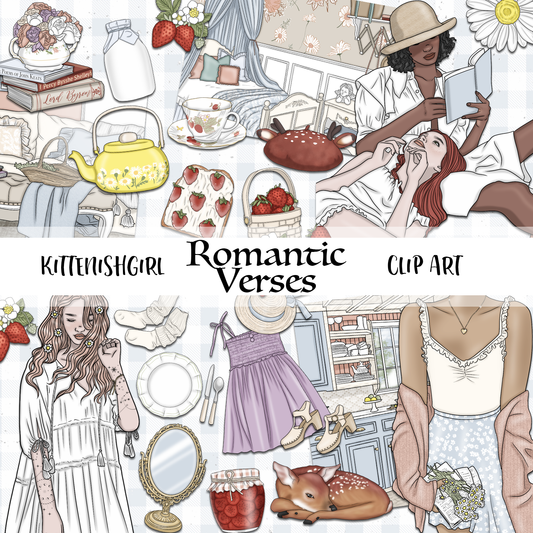 Romantic Verses // Clip Art