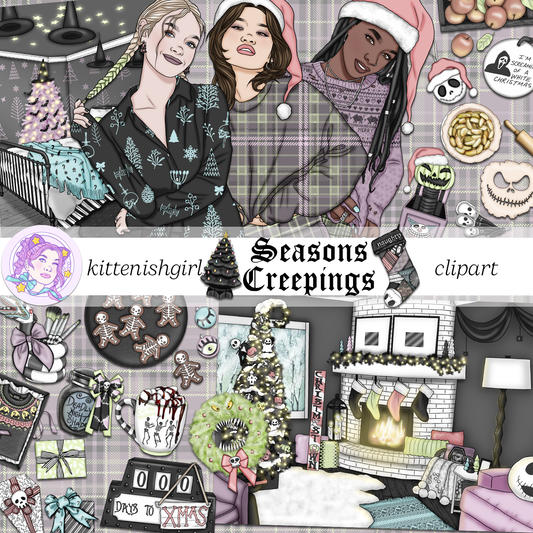 Seasons Creepings // Clip Art